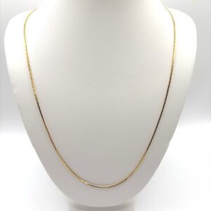 Vintage Trifari Gold Tone Herringbone 30 in Chain‎ Necklace